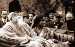Rabindranath Tagore after planting the tree Magyar Vilaghirado 1935