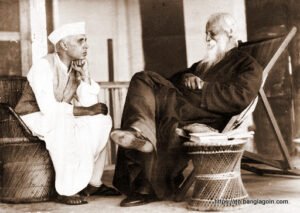 Rabindranath Tagore with Jawharlal Neheru