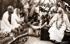Rabindranath Tagore with Mahatma Gandhi