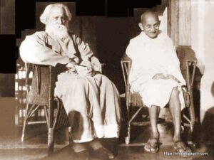 Rabindranath Tagore with Mahatma Gandhi