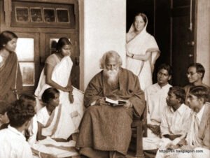 Rabindranath Tagore with Students